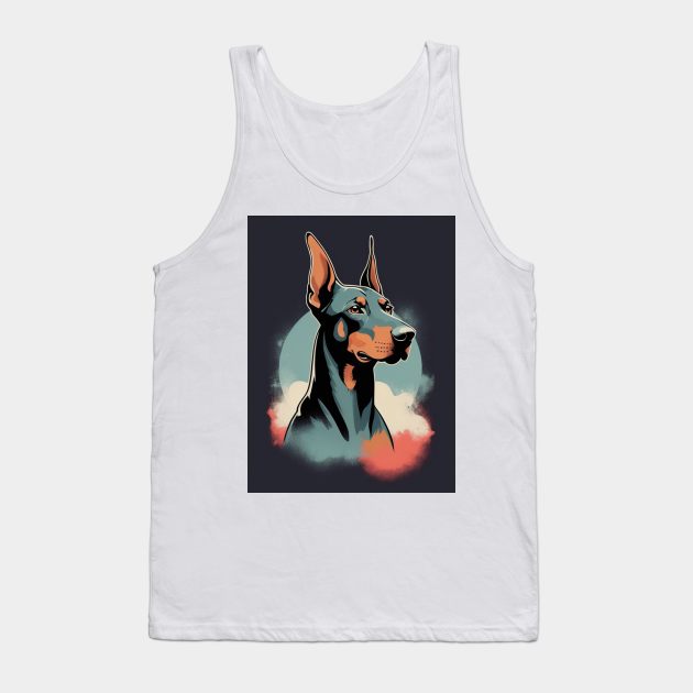 Doberman Dog 2 - Japanese Retro Art Tank Top by nextpensive